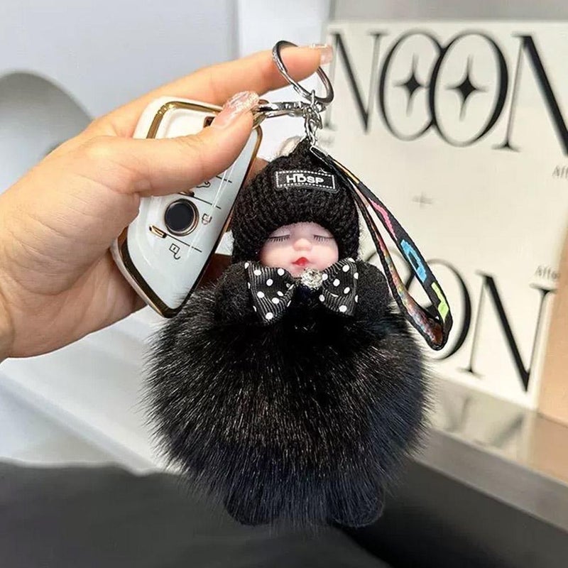 Keychain pendant, sleeping doll, cartoon keychain, plush toy, wholesale, cute, factory supply.